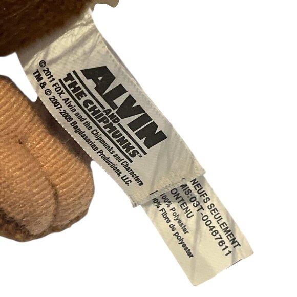 ALVIN AND THE CHIPMUNKS Plush Alvin Red Hoodie 8" Cartoon Character - Picture 4 of 5